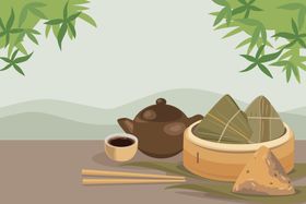 端午节中国风手绘国朝