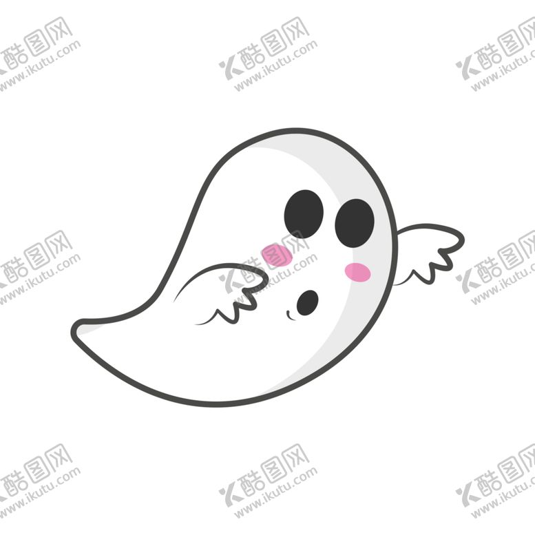 编号：73531504172130113706【酷图网】源文件下载-白色吓人幽灵