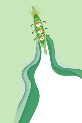 端午节赛龙舟剪纸侧边框