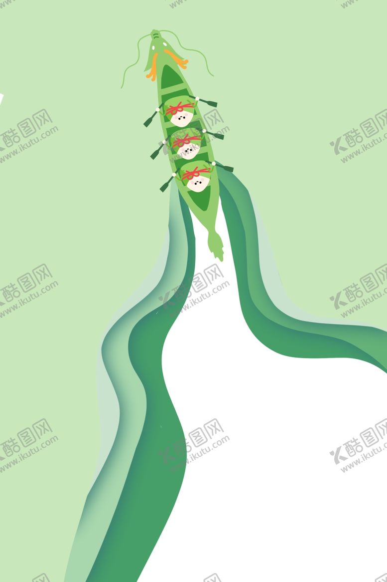 编号：77392105290841484769【酷图网】源文件下载-端午节赛龙舟剪纸侧边框
