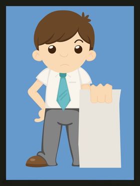 手绘商务人物士办公办公