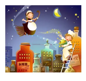 儿童插画唯美图片手绘手绘人物