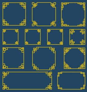 中国风古典边框设计矢量素材