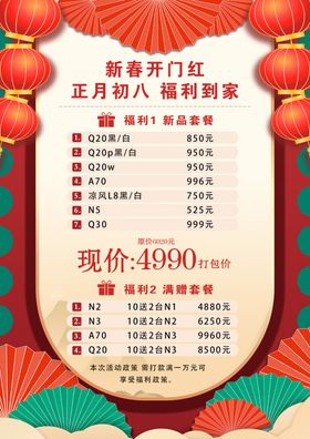 新春开门红促销海报