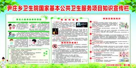 卫生院公共卫生服务宣传栏