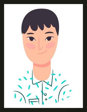 手绘男人男孩卡通动画卡通动画