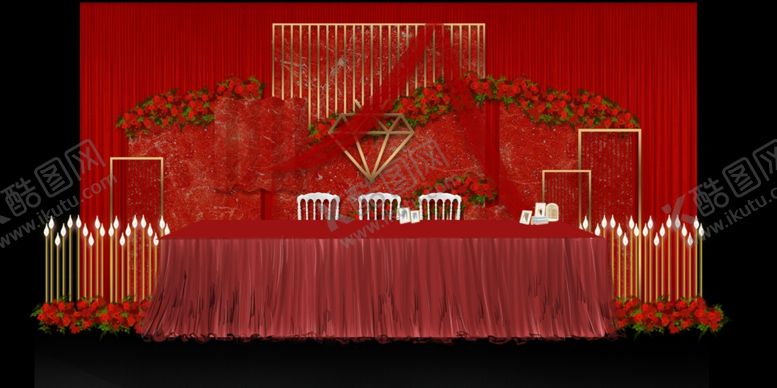 编号：81925310120854267621【酷图网】源文件下载-红色婚礼设计背景图片