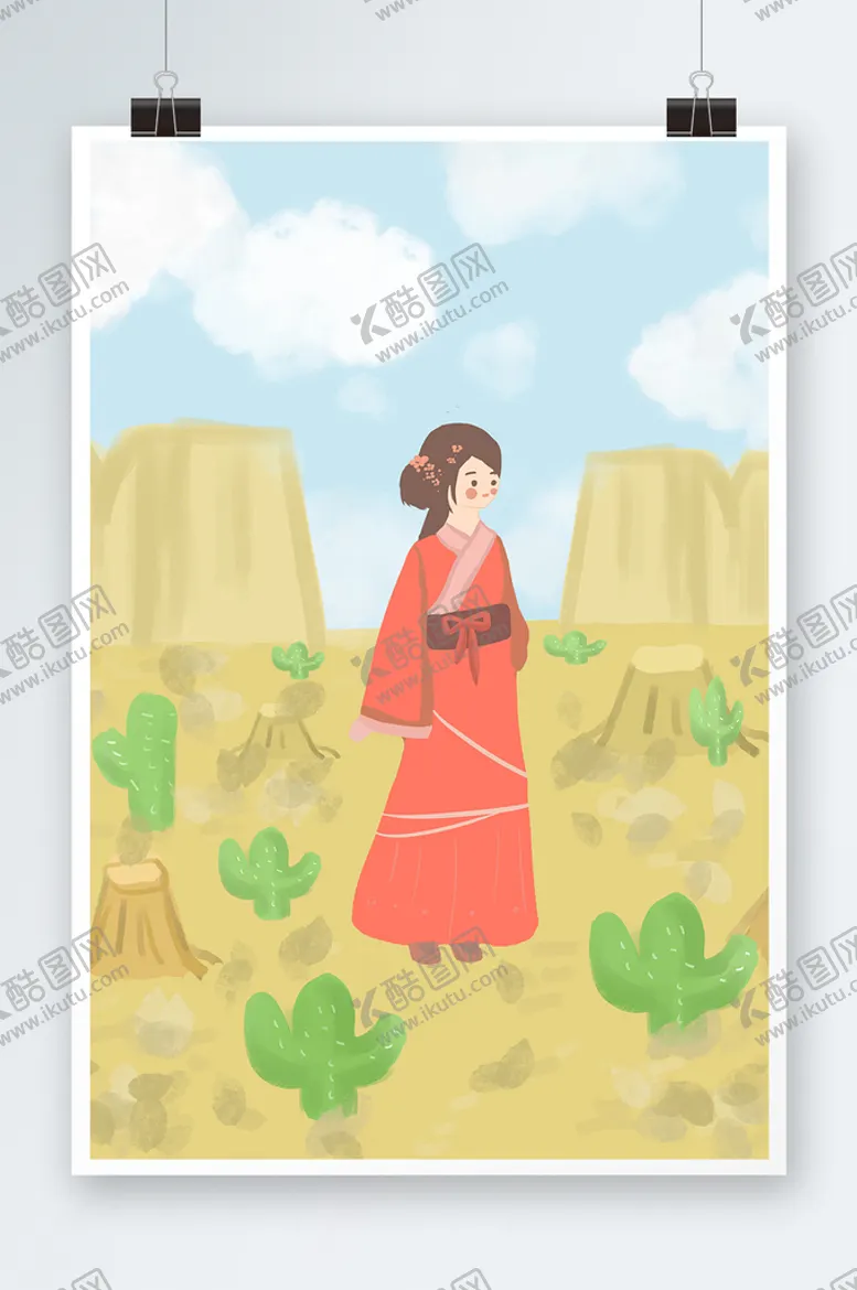 编号：76793301260146079880【酷图网】源文件下载-美女插画