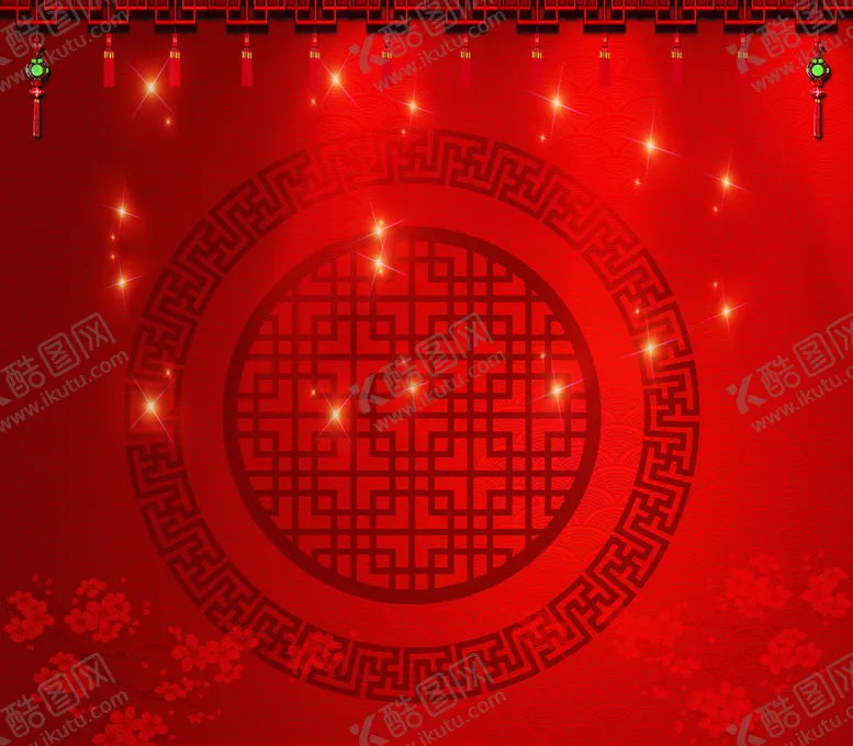 编号：64051309182321417106【酷图网】源文件下载-红色传统古风背景
