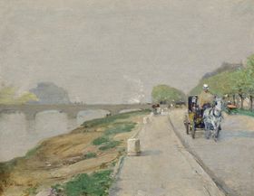 街景风景印象派油画