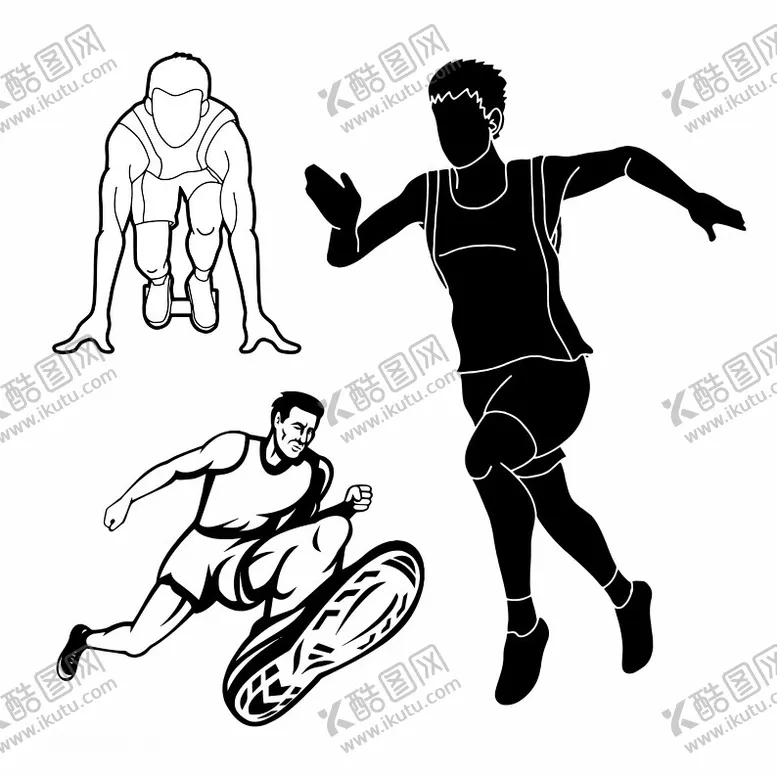 编号：57662502181400114727【酷图网】源文件下载-跑步运动员图案