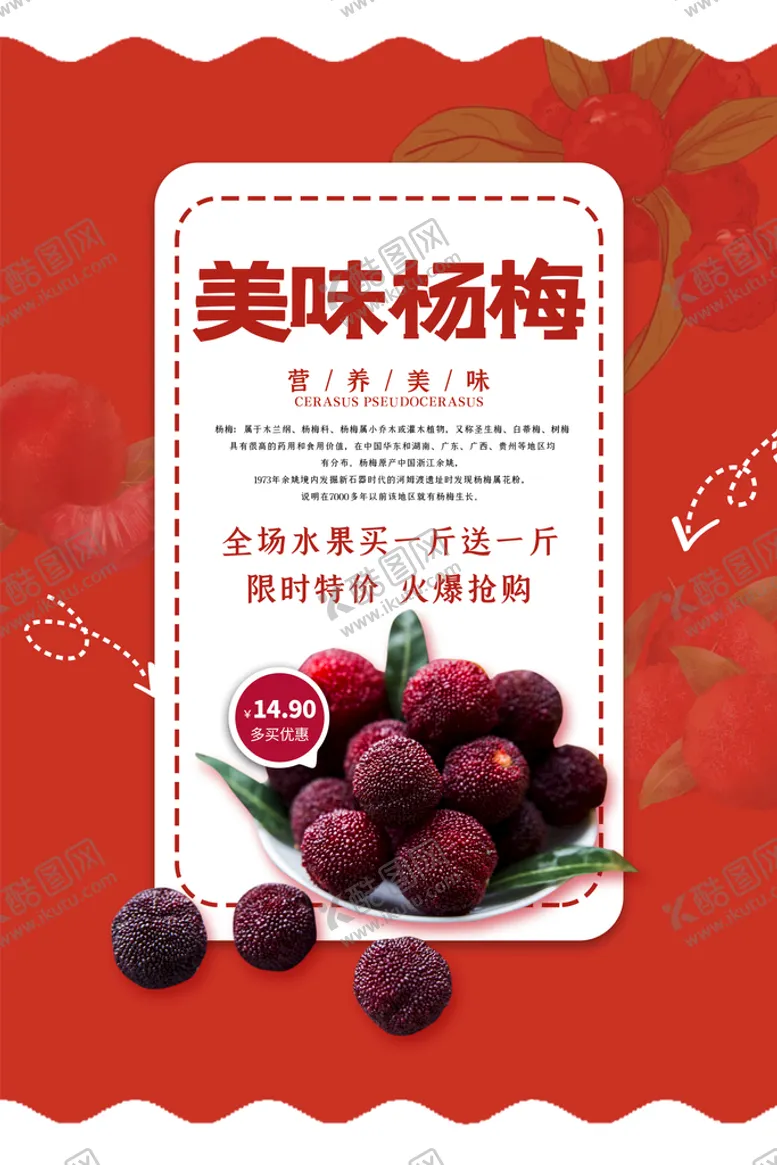 编号：08652309161437150327【酷图网】源文件下载-杨梅海报