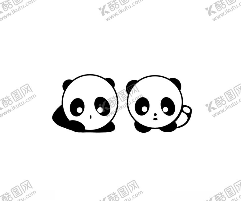 编号：30946504281101231837【酷图网】源文件下载-两只熊猫