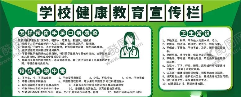 编号：64158104070431451904【酷图网】源文件下载-学校健康教育宣传栏