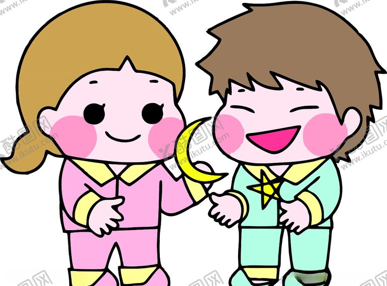 编号：81408305100937435353【酷图网】源文件下载-穿睡衣的男孩女孩