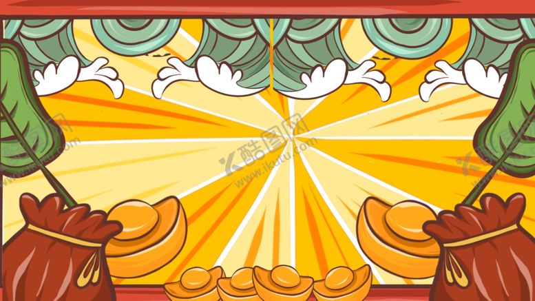 编号：21872209230807032951【酷图网】源文件下载-中国风国潮背景插画