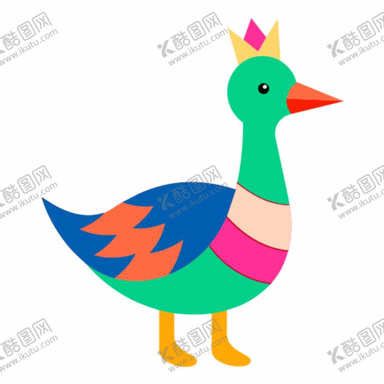 编号：36040612222220241707【酷图网】源文件下载-简洁的彩色节日素材大雁