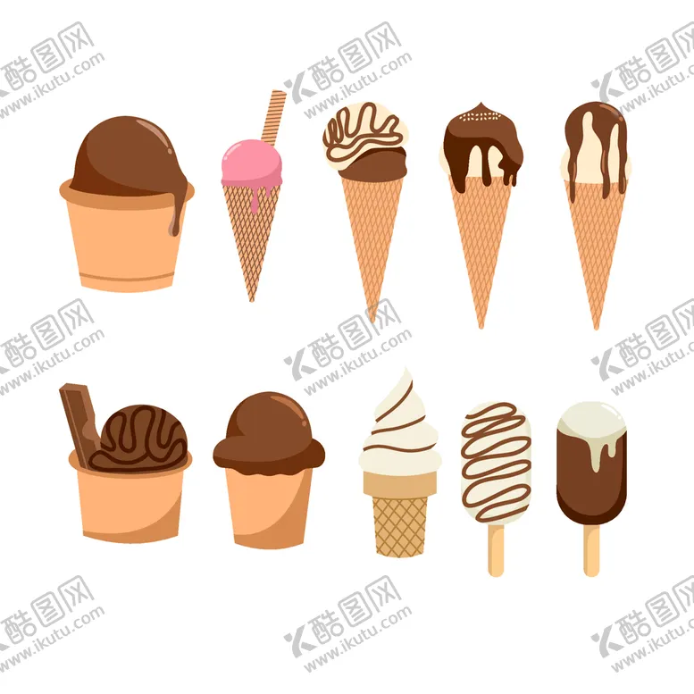 编号：54703109252023008276【酷图网】源文件下载-卡通冰淇淋
