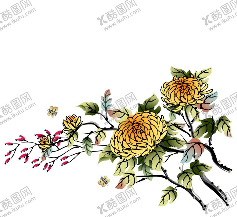 编号：44103206251450558077【酷图网】源文件下载-菊花装饰