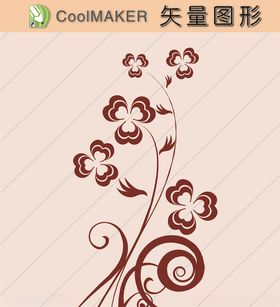 花草剪纸花草壁纸简洁手绘