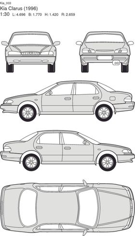 手绘家用轿车