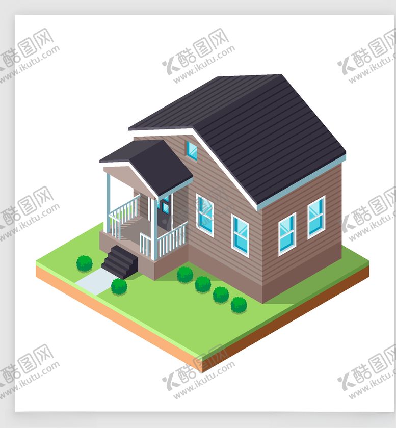 编号：94763010100230518706【酷图网】源文件下载-矢量3D房子