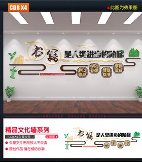 图书馆阅览室校园文化墙形象墙