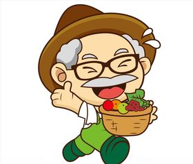 卡通农夫素材