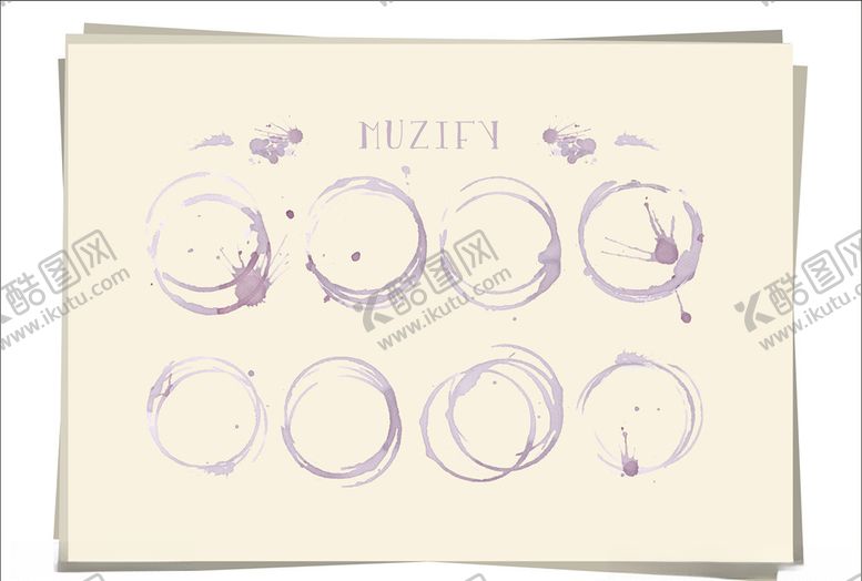 编号：93987211012010537262【酷图网】源文件下载-8款入红酒渍底纹