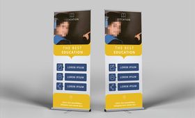教育类易拉宝海报素材