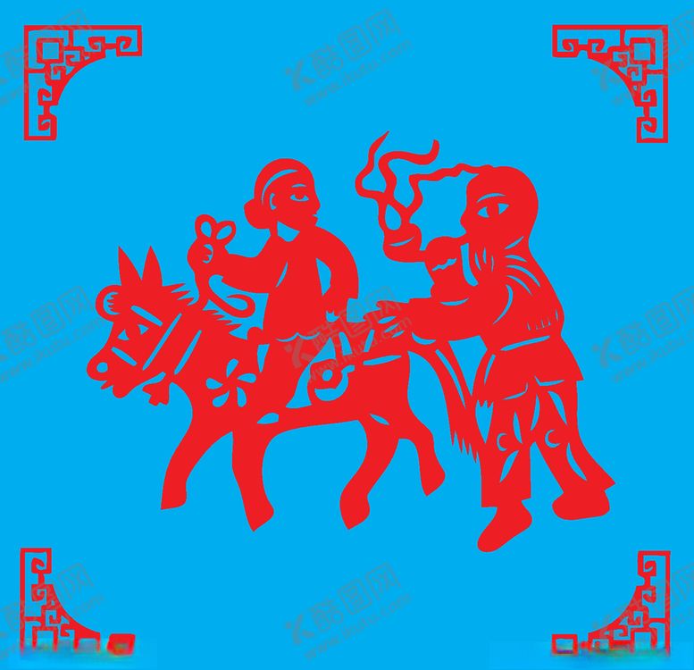 编号：55387009262216128115【酷图网】源文件下载-回娘家剪纸