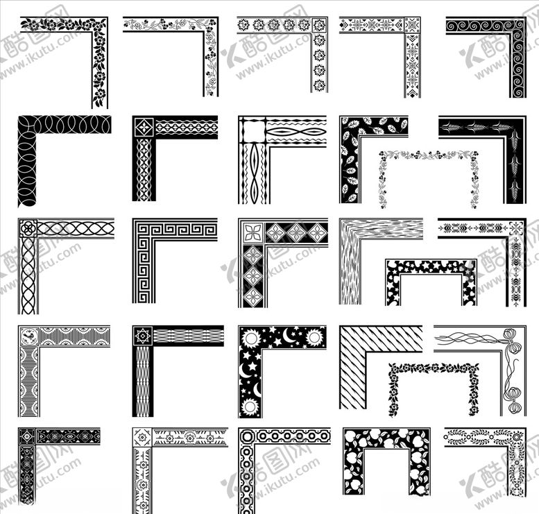 编号：82624010050825558108【酷图网】源文件下载-矢量花边边框