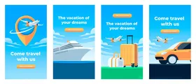 旅游海报艺术对比色现代创意