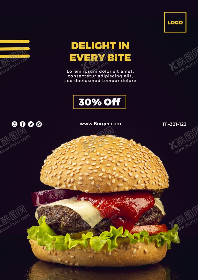 编号：77139809211735029653【酷图网】源文件下载-汉堡海报