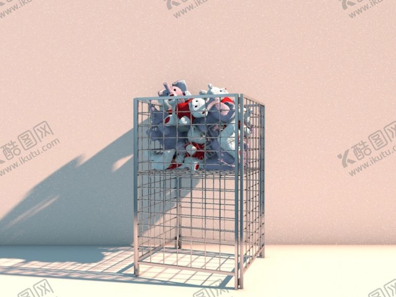 编号：86012910091142356984【酷图网】源文件下载-C4D模型超市毛绒玩具货架