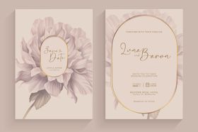 花卉婚礼请柬
