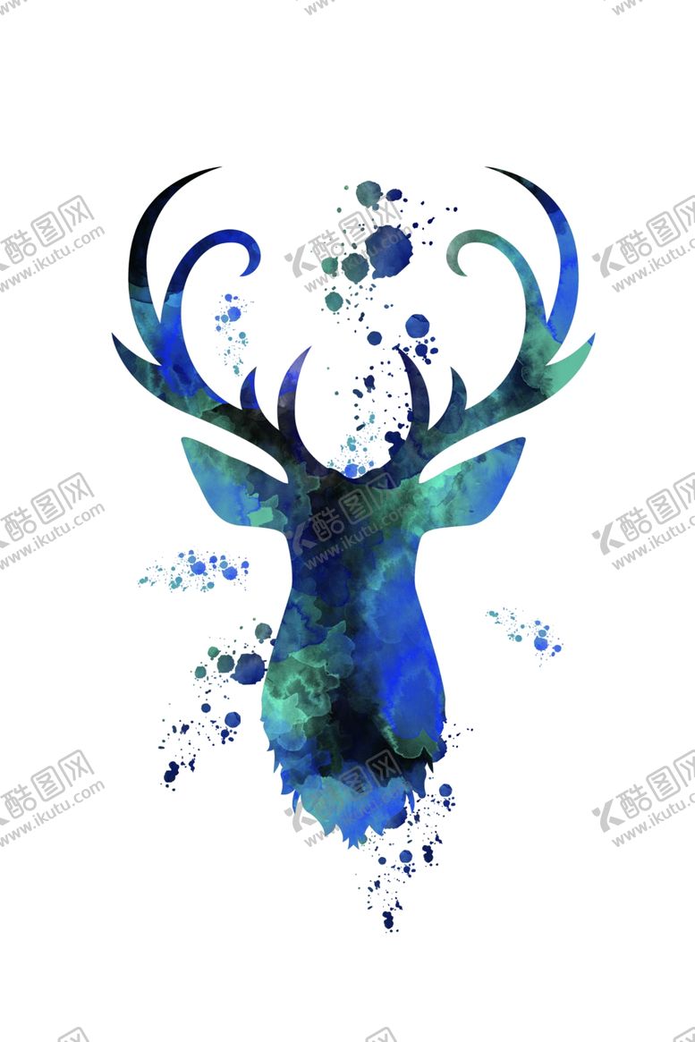 编号：87953809161118112797【酷图网】源文件下载-福禄双收鹿背景装饰画