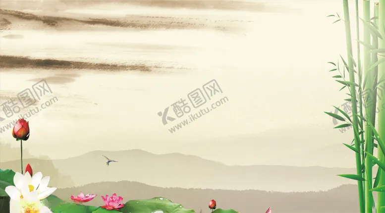 编号：77102806301644479119【酷图网】源文件下载-荷花竹子