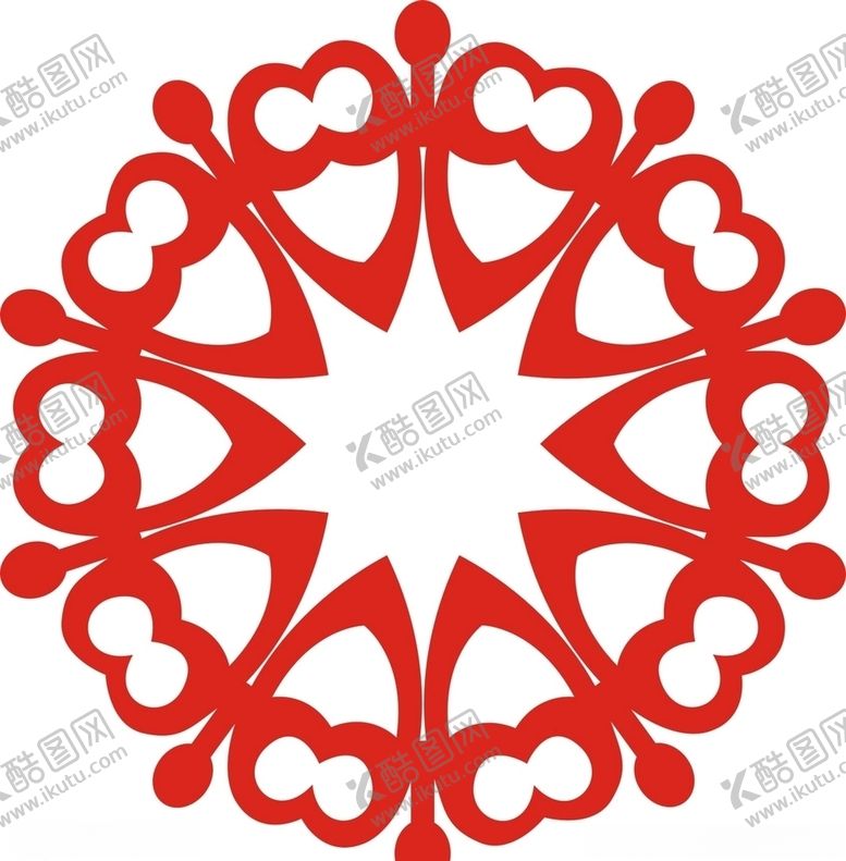 编号：37591604281032599174【酷图网】源文件下载-六角剪花窗花纸图案背景元素