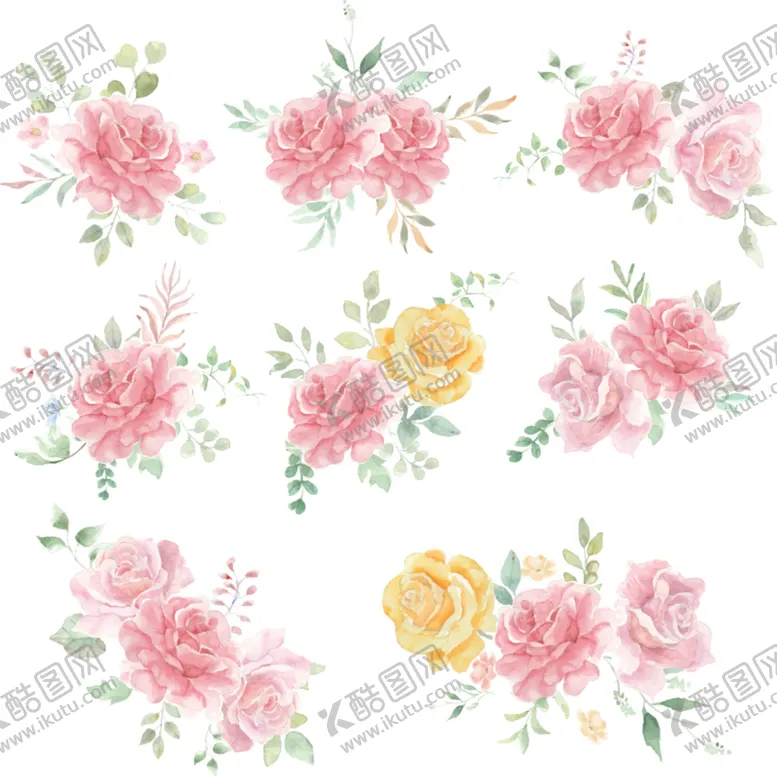 编号：44037910280236299682【酷图网】源文件下载-水彩花卉