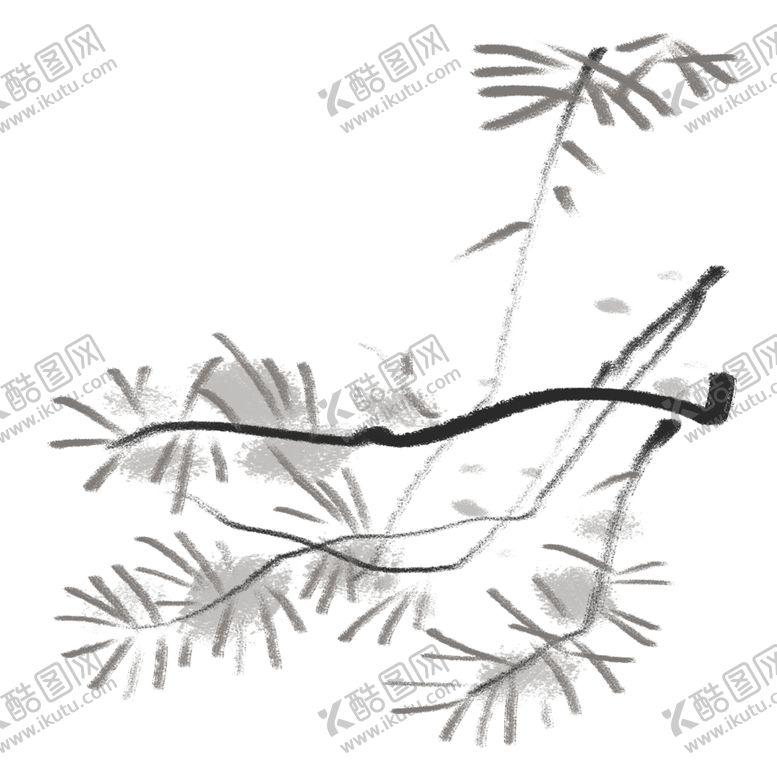 编号：99106606242145461533【酷图网】源文件下载-水墨中国风迎客松