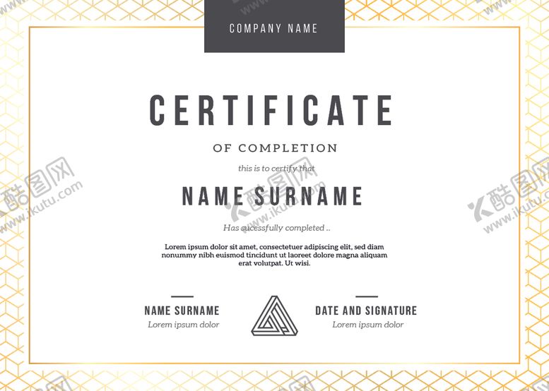 编号：13149110310441425593【酷图网】源文件下载-证书模板