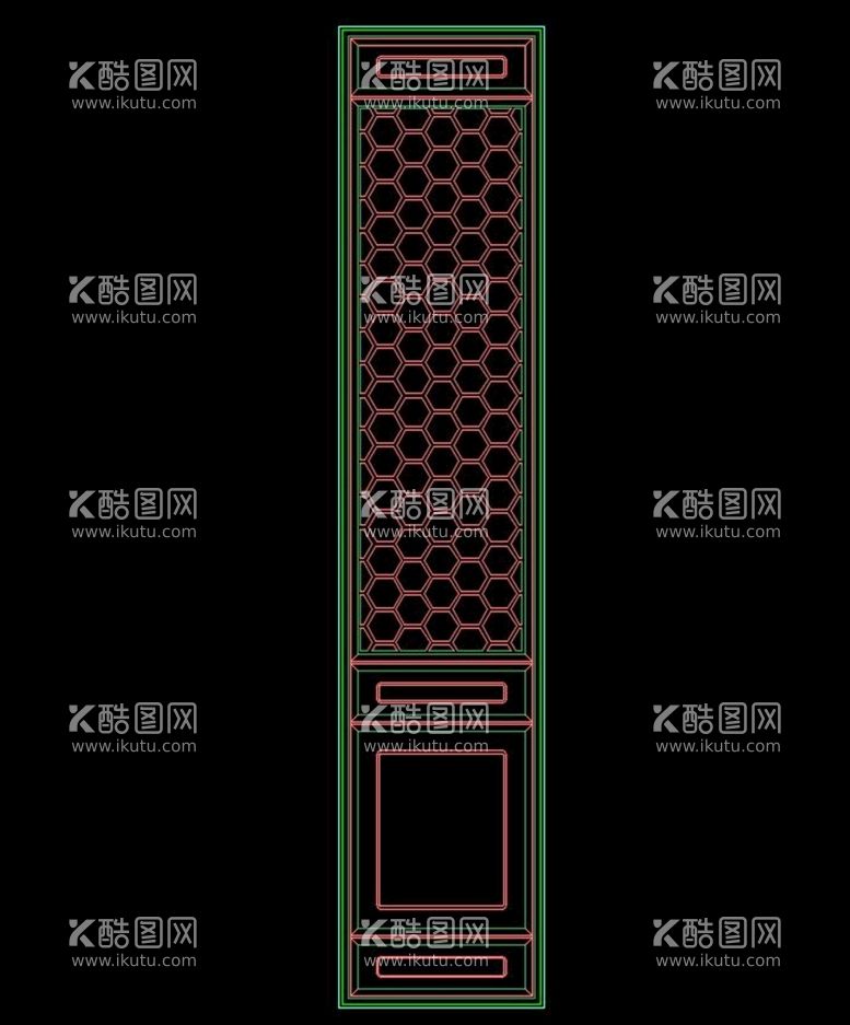 编号：32205412211533331330【酷图网】源文件下载-中式门窗CAD素材图块