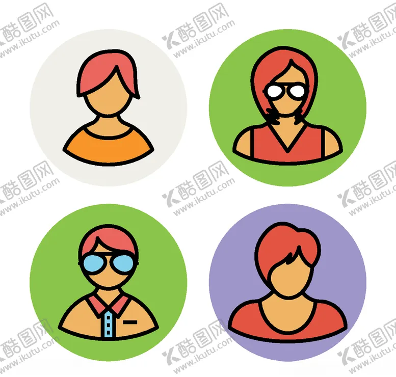 编号：79527904231649543421【酷图网】源文件下载-人物头像图标