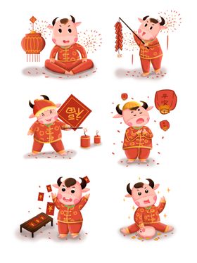 卡通牛