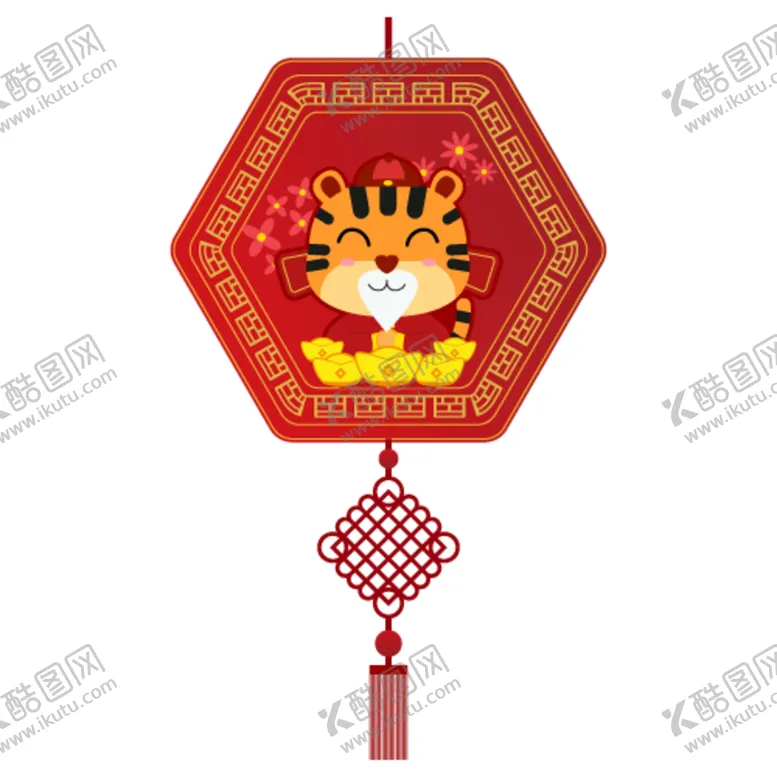 编号：04186910081010315631【酷图网】源文件下载-虎年挂饰