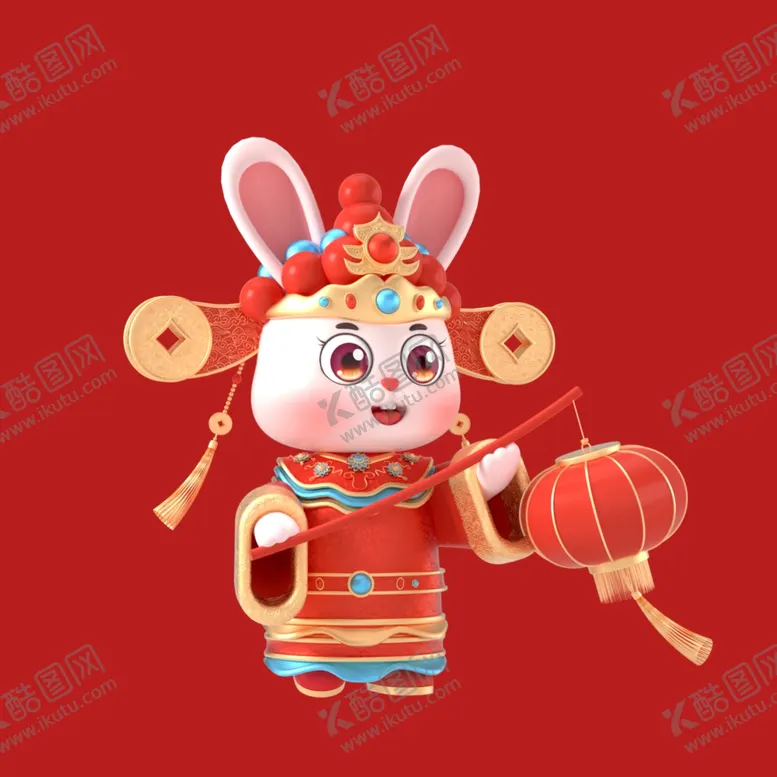 编号：17474802190726293472【酷图网】源文件下载-卡通新春兔子