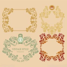 复古华丽装饰性边框图案