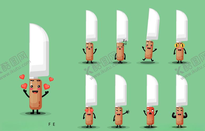 编号：59031509220856311163【酷图网】源文件下载-卡通菜刀
