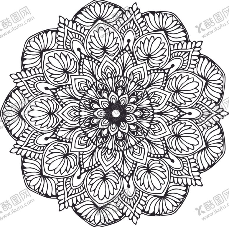 编号：69566209241845207386【酷图网】源文件下载-曼陀罗花纹